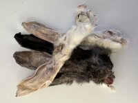 Weiß Premium Hasenohren mit Fell 100g deutsche Ware
