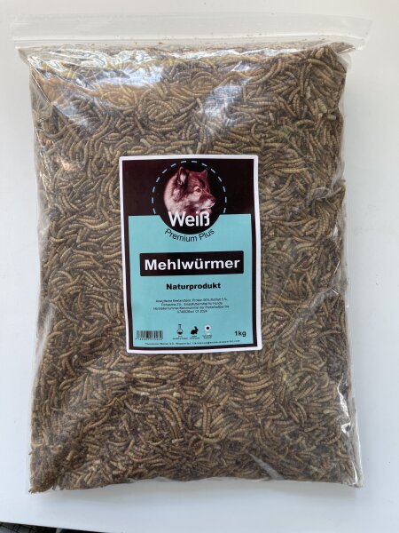 Weiß-Premium Mehlwürmer getrocknet 1000 g