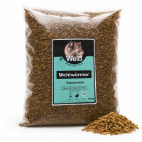 Weiß-Premium 1 kg MEHLWÜRMER getrocknet...