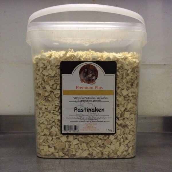 Weiß Premium Pastinaken Würfel - getrocknet, 1,5kg Eimer - Für Hunde