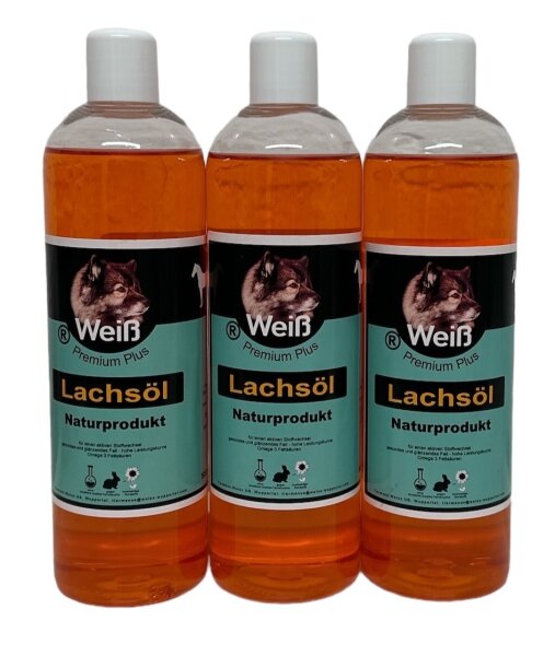Weiß Premium Lachs-Öl 3x500ml