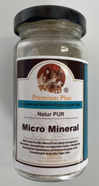 Weiß Premium-Plus Micro-Mineral 150g Glas