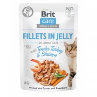 Brit Care Cat PB Fillets in Jelly - Truthahn &...