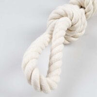 Duvoplus ECO Baumwollseil mit 2 Schlaufen - weiß