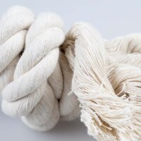 Duvoplus ECO Baumwollseil mit 2 Knoten & Schlaufe - weiß