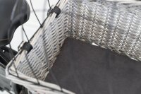 Trixie Fahrradkorb für Gepäckträger aus Weide - grau