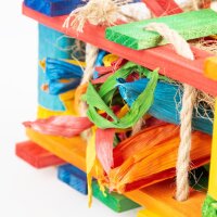 Duvoplus Vogelspielzeug Holz-Spielkiste