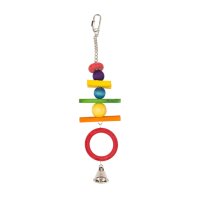 Duvoplus Vogelspielzeug Ring mit Holzwürfeln &...