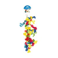 Duvoplus buntes Vogelspielzeug aus Seil/Holz