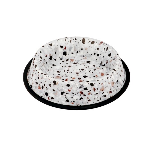 Duvoplus Edelstahlnapf Deco fix terrazzo look - 2100ml / 32,3x32,3x6,1cm