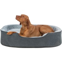 Trixie Vital Bett Lino Soft, oval - grau/hellgrau - 60 × 45 cm
