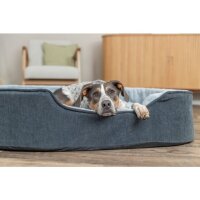 Trixie Vital Bett Lino Soft, oval - grau/hellgrau - 83 × 67 cm