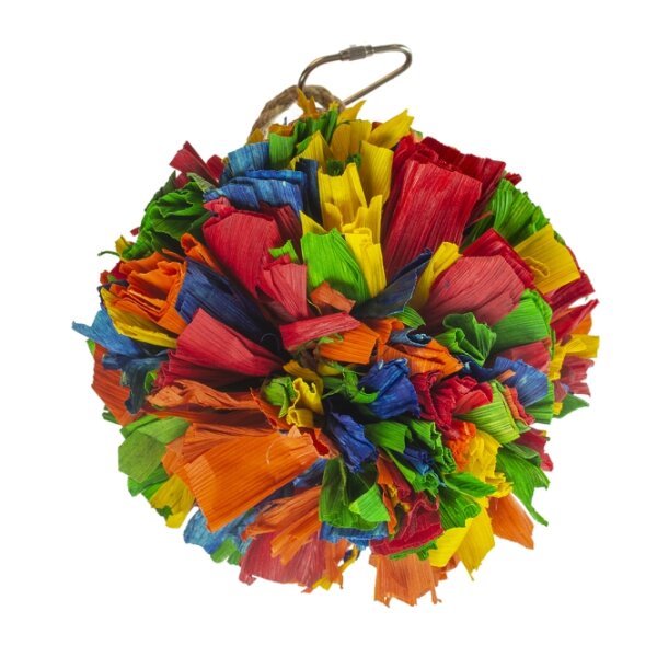 Duvoplus Vogelspielzeug Pompom aus Maisblättern - 17,2x10,8x10,8cm
