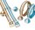 Karlie COTTAGE LINE Halsband - Blau-Weiß - 60 cm