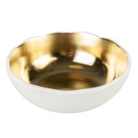 Duvoplus Keramiknapf Stone Organic - weiß/gold -...