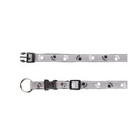 Trixie Halsband Silver Reflect - Pfotenmotiv - 30-45cm /...