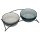 Trixie Napf-Set, Keramik/Metall - petrol/grau - 2 × 0,25 l