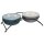 Trixie Napf-Set, Keramik/Metall - petrol/grau - 2 × 0,6 l