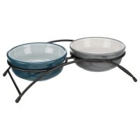 Trixie Napf-Set, Keramik/Metall - petrol/grau - 2 ×...