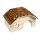 Duvoplus Kleintierhaus mit Rindendach - 28 x 18 x 16cm