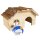 Duvoplus Kleintierhaus mit Rindendach - 28 x 18 x 16cm