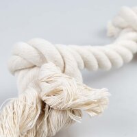 Duvoplus ECO Baumwoll-Tau mit 2 Knoten - weiß - 45cm / 500g