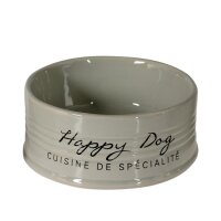 Duvoplus Futternapf Stone Happy Dog - grau - 300ml - Ø10,5cm