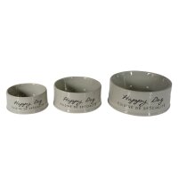 Duvoplus Futternapf Stone Happy Dog - grau - 300ml - Ø10,5cm
