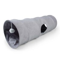 Duvoplus Spieltunnel Purrly - hellgrau - 120x25x25cm