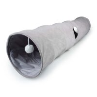 Duvoplus Spieltunnel Purrly - hellgrau - 120x25x25cm